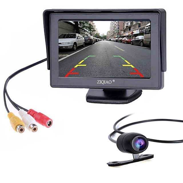  ZIQIAO 4.3 Inch Monitor and HD Car Rear View Camera
