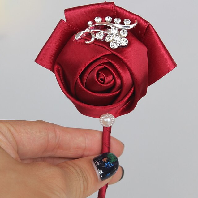  Wedding Flowers Boutonnieres Wedding / Event / Party Satin 3.94 inch Christmas