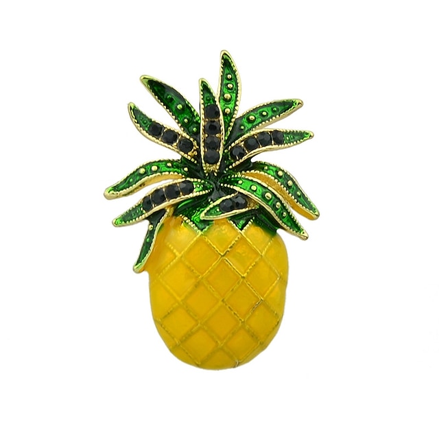  Dames Broches Ananas Dames Eenvoudig Standaard Broche Sieraden Goud Voor Dagelijks Nieuwjaar