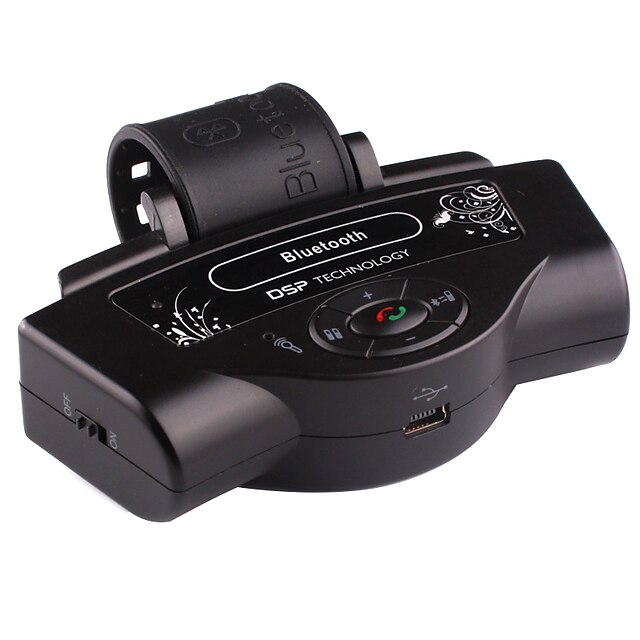  Car Wireless Steering Wheel Handsfree Bluetooth Mp3 Speaker Kit For Phone