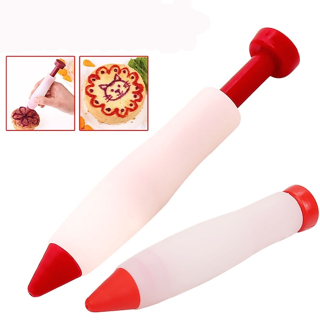  Writing Silicone Pen Chocolate Decorating ToolsIcing Piping Pastry Nozzles