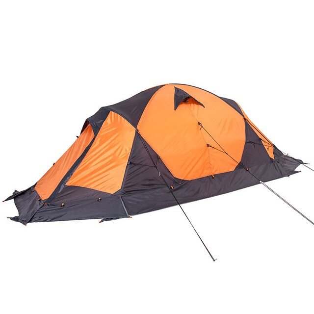  MOBI GARDEN 2 Personen Zelte für Rucksackreisen Doppellagig Stange Dom Camping Zelt Außen Tragbar, Wasserdicht, warm halten für Wandern / Camping / Reisen Oxford / Extraleicht(UL) / Windundurchlässig