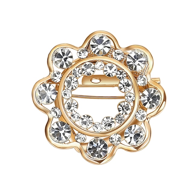  Women's Diamond Cubic Zirconia Brooches Statement Ladies Gothic Zircon Brooch Jewelry Gold For Wedding Gift