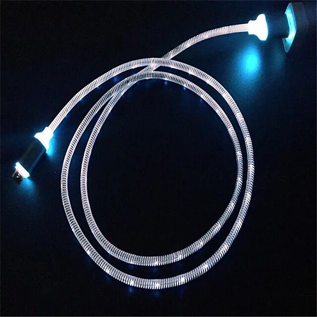  USB 3.0 / Type-C Cable <1m / 3ft Luminous PVC(PolyVinyl Chloride) USB Cable Adapter For Samsung / Huawei / LG