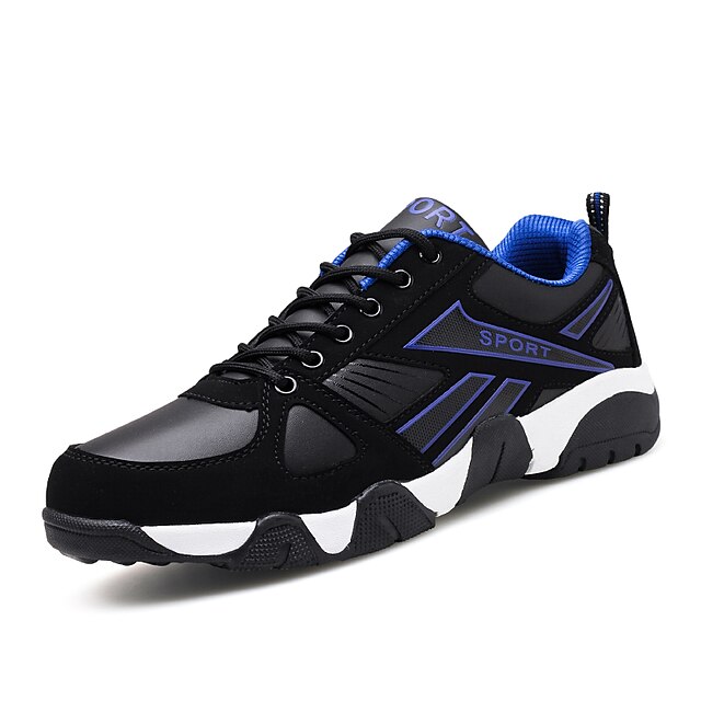  Heren Tule Lente / Herfst Comfortabel Sneakers Anti-slip Blauw / Zwart / Rood / zwart / wit / Veters