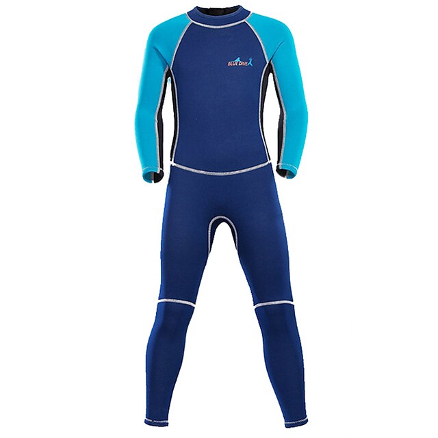  Bluedive Boys' Full Wetsuit 2mm SCR Neoprene Diving Suit Thermal Warm Anatomic Design Quick Dry Stretchy Long Sleeve Back Zip - Swimming Diving Surfing Scuba Patchwork Autumn / Fall Spring Summer