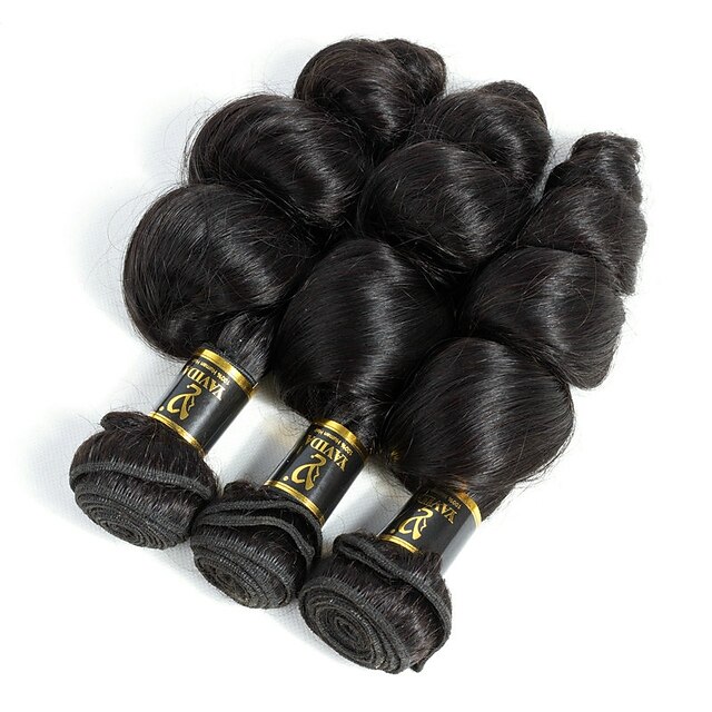  3 Bundles Brazilian Hair Loose Wave Human Hair Natural Color Hair Weaves 8-28 inch Human Hair Weaves Human Hair Extensions