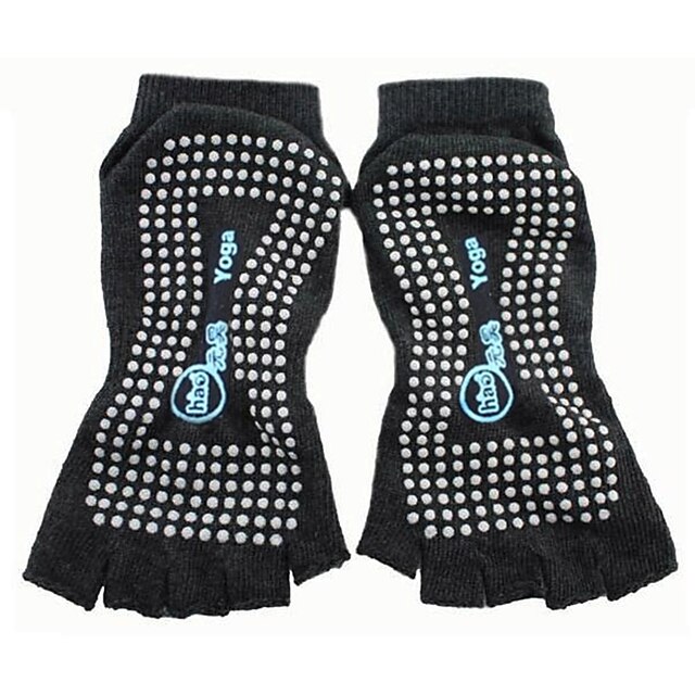  Calcetines Bajos 1 Par Mujer Calcetines Transpirable Listo para vestir A prueba de resbalones Reductor del Sudor Cómodo Yoga Ballet Pilates Danza Barra Deportes Algodón Negro Gris / Elástico