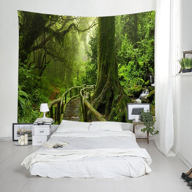 Home & Garden Home Decor | Garden Theme Landscape Wall Decor 100% Polyester Contemporary Modern Wall Art, Wall Tapestries of - A