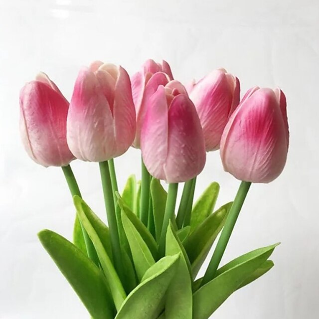 Home & Garden Home Decor | Artificial Flowers 10 Branch Modern European Style Tulips Tabletop Flower 33cm/13 - FF59727