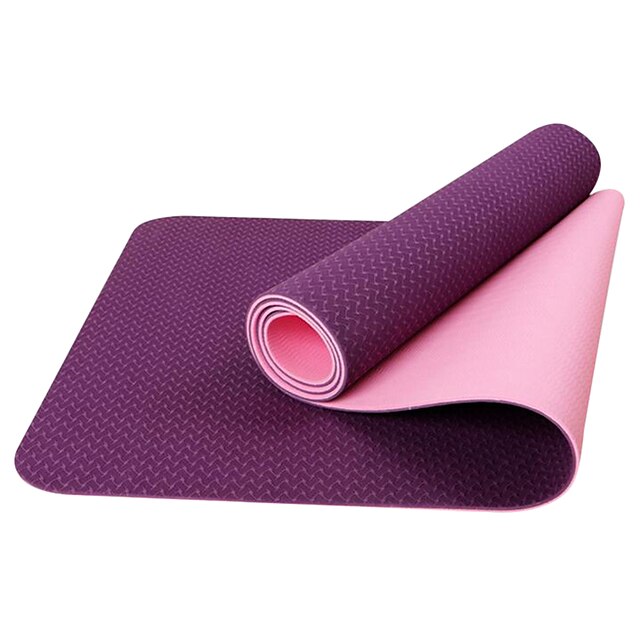  Yoga Mats Non Slip Lightweight Anti-tear TPE For Yoga Pilates Exercise & Fitness