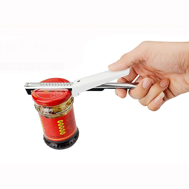  Can Opener Bottle Jar Lid Opening Manual Kitchen Tool Adjustable Can Opener Stainless Steel