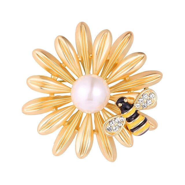  Pentru femei Broșe Floare Albină femei Modă Placat Auriu Broșă Bijuterii Auriu Argintiu Pentru Serată Bal