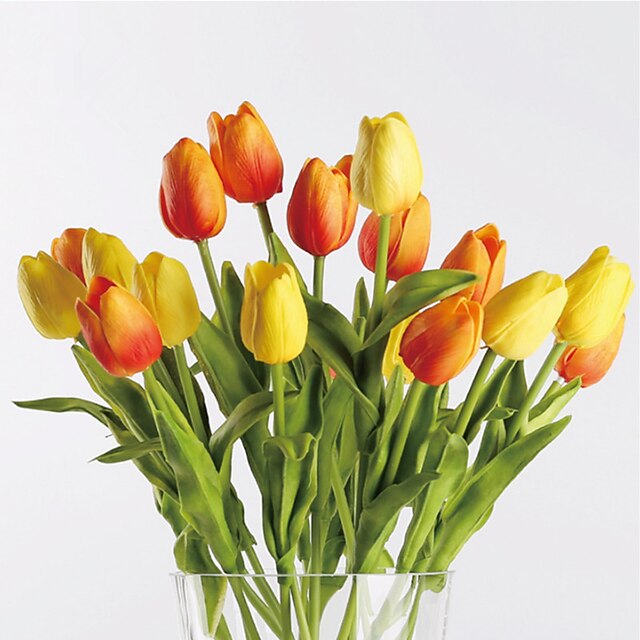 Home & Garden Home Decor | Artificial Flowers 10 Branch Modern European Style Tulips Tabletop Flower 33cm/13 - FF59727