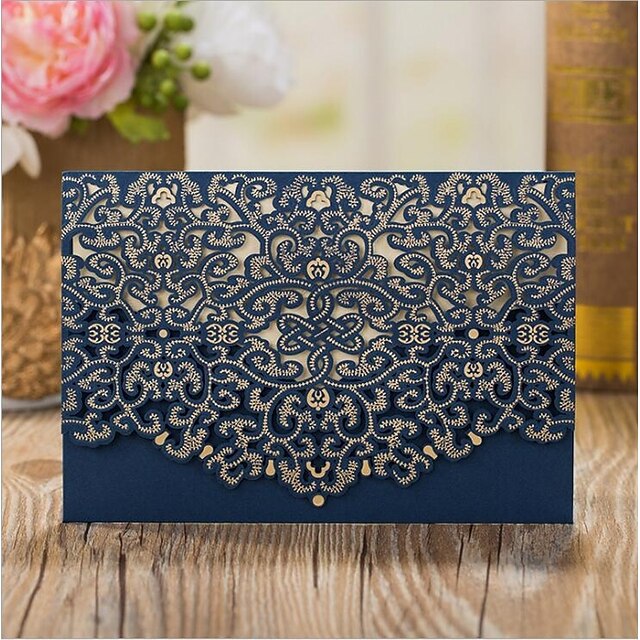  Wrap & Pocket Wedding Invitations 30pcs - Invitation Cards / Invitation Sample / Mother's Day Cards Artistic Style / Vintage Style Embossed Paper