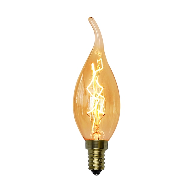  1pc 40 W E14 C35L Warm wit 2300 k Retro / Dimbaar / Decoratief Gloeilamp Vintage Edison Gloeilamp 220-240 V