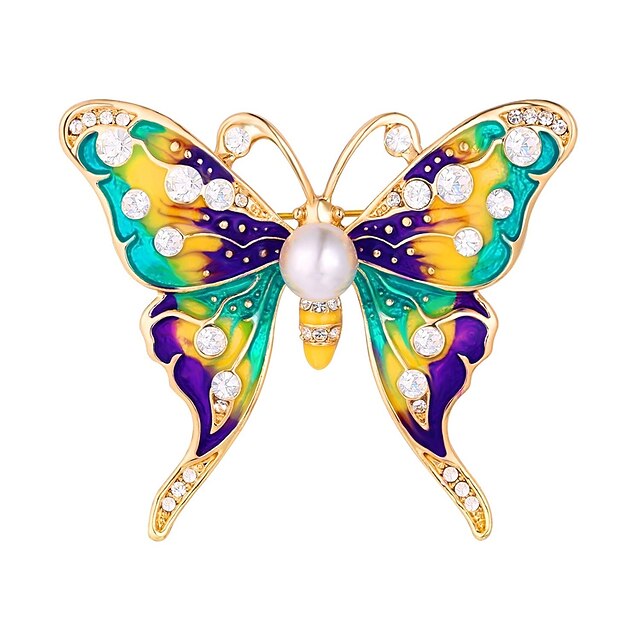  Women's Brooches Butterfly Animal Ladies Sweet Brooch Jewelry Silver Golden For Daily Date