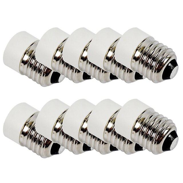 10pcs E27 to E14 E26 / E27 Bulb Accessory / Converter Plastic Light Bulb Socket