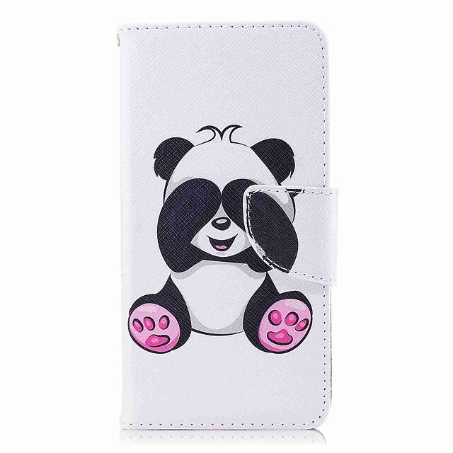  Case For Huawei P10 Lite / P10 / P9 lite mini Wallet / Card Holder / with Stand Full Body Cases Panda Hard PU Leather