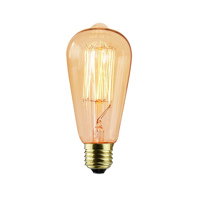  1pç 25 W E26 / E27 ST64 2300 k Incandescente Vintage Edison Light Bulb 220 V / 220-240 V