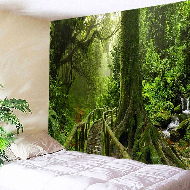 Home & Garden Home Decor | Garden Theme Landscape Wall Decor 100% Polyester Contemporary Modern Wall Art, Wall Tapestries of - A