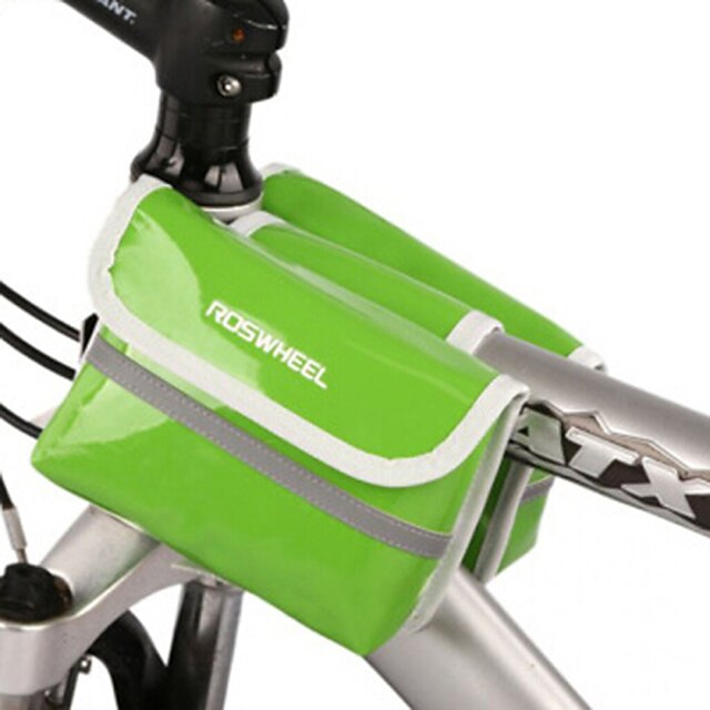  ROSWHEEL 4L 自転車用フレームバッグ 防水 防雨 耐久性 自転車用バッグ テリレン ナイロン 防水素材 自転車用バッグ サイクリングバッグ サイクリング / バイク
