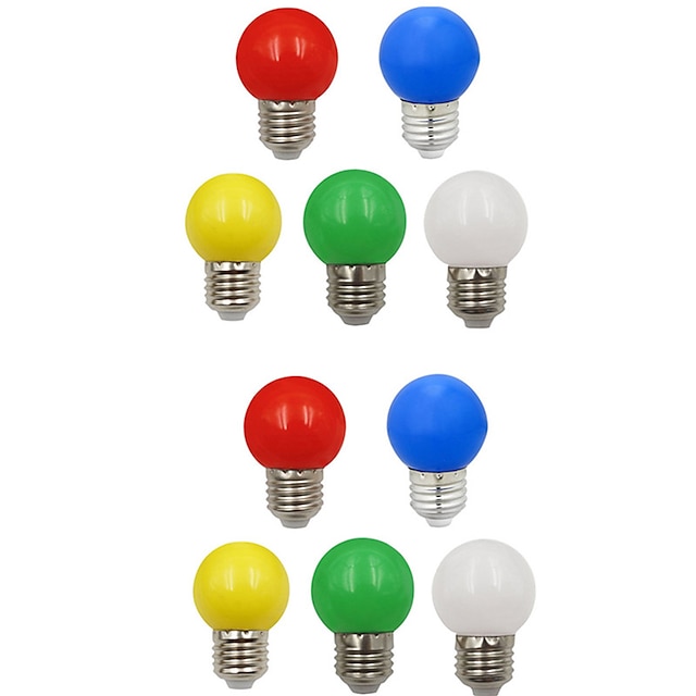  10 قطع 1 W مصابيح كروية LED 100 lm E26 / E27 G45 8 الخرز LED SMD 2835 ديكور أبيض أحمر أزرق 220-240 V / بنفايات / CE