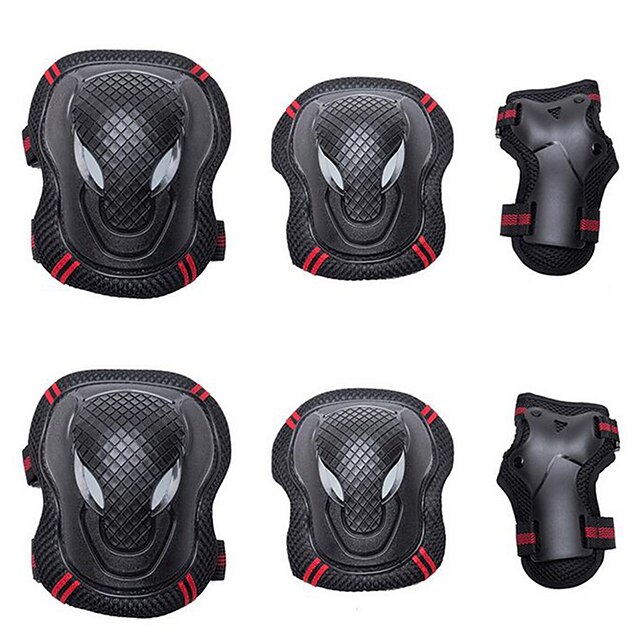  Knee Pads + Elbow Pads + Wrist Pads for Inline Skates / Hoverboard / Roller Skates Breathable / Protective 6 pack