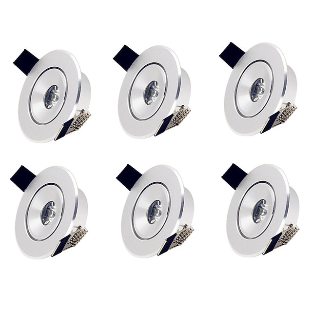  6db 2 W 1 LED gyöngyök Könnyű beszerelni Süllyesztett kapcsolók Süllyesztett izzók Meleg fehér Hideg fehér 85-265 V Kereskedelmi Hálószoba / RoHs / CE