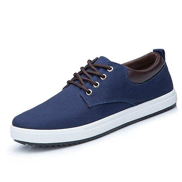  Męskie Adidasy Komfortowe buty Codzienny Codzienny Płótno Czarny Niebieski Szary Jesień Wiosna / EU40