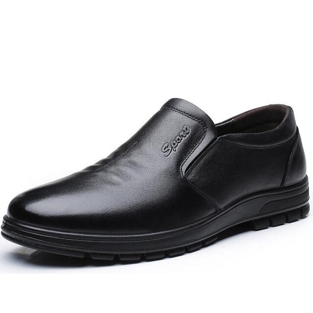  Homens sapatos Pele Primavera Outono Conforto Mocassins e Slip-Ons para Casual Preto Marron