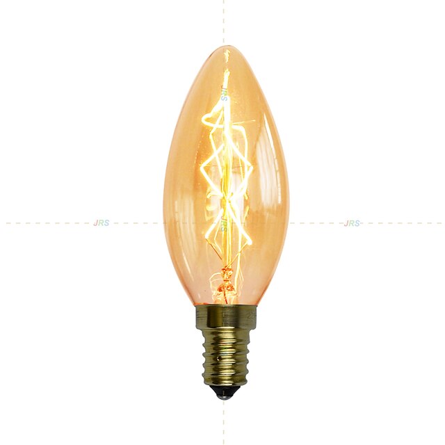  1pç 40 W E14 C35 Branco Quente 2300 k Retro / Decorativa Incandescente Vintage Edison Light Bulb 220-240 V