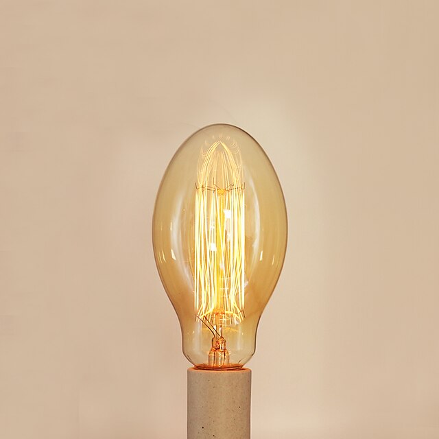  1pç 40 W E26 / E27 / E27 C75 Branco Quente 2300 k Incandescente Vintage Edison Light Bulb 220-240 V