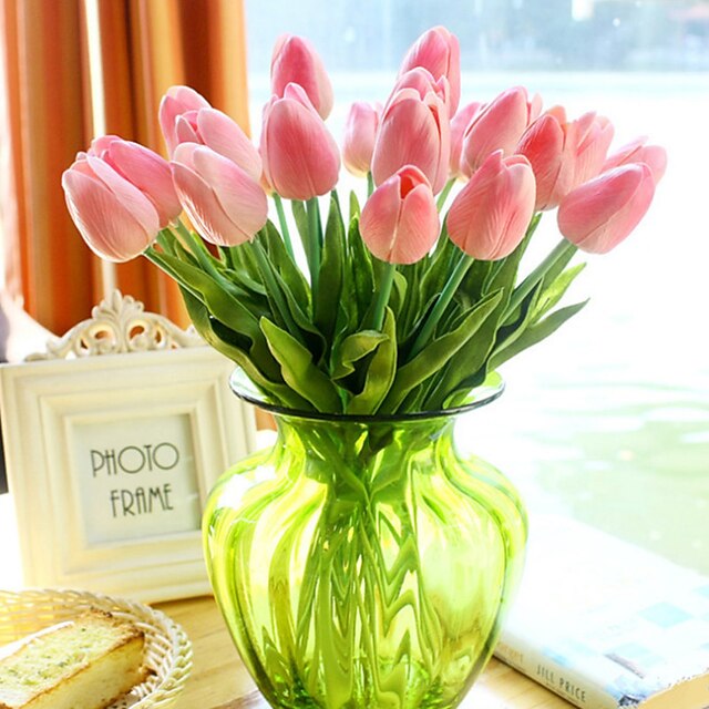 Home & Garden Home Decor | Artificial Flowers 10 Branch Modern European Style Tulips Tabletop Flower 33cm/13 - FF59727