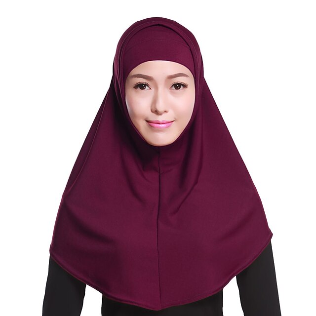  Women's Basic Linen Hijab - Solid Colored