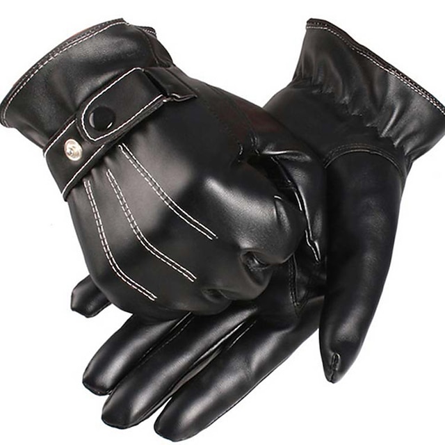  Sporty / Full Finger Men's Motorcycle Gloves PU Leather / Polyurethane Leather Fleece Lining / Warm / Sports