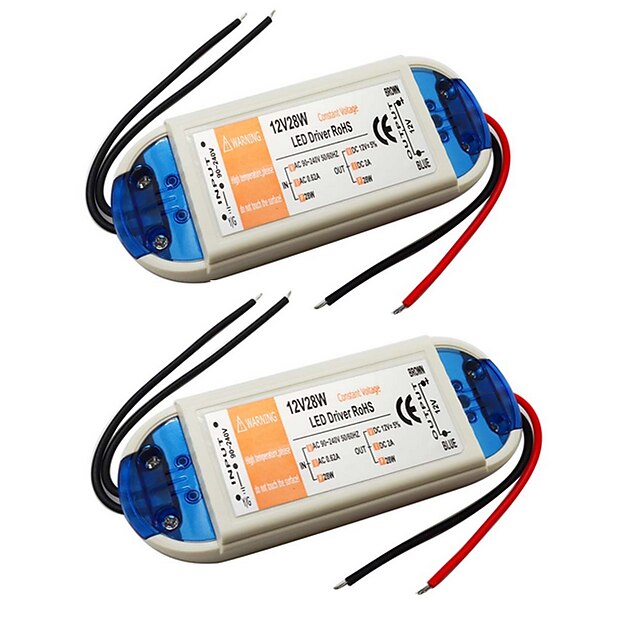  2pcs 110/220   12 V Bulb Accessory Strip Light Accessory Plastic Power Supply Power Adapter for LED Strip light