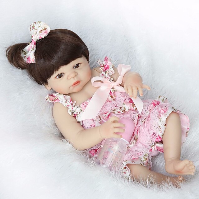 NPKCOLLECTION 22 inch NPK DOLL Reborn Dolls Děti Znovuzrozená Baby Doll Novorozený živý Roztomilý ručně vyrobeno Bezpečné pro děti Silikon v celém těle s oblečením a doplňky pro dívčí narozeniny a
