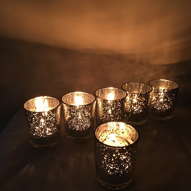  Moderne zeitgenössische Europäischer Stil Glas Kerze 6pcs Kerzenhalters