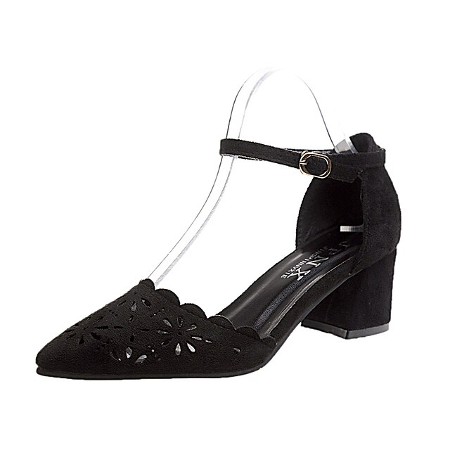  Women's Shoes PU Summer Slippers & Flip-Flops Walking Shoes Flat Heel Round Toe Rhinestone for Black Gray Pink