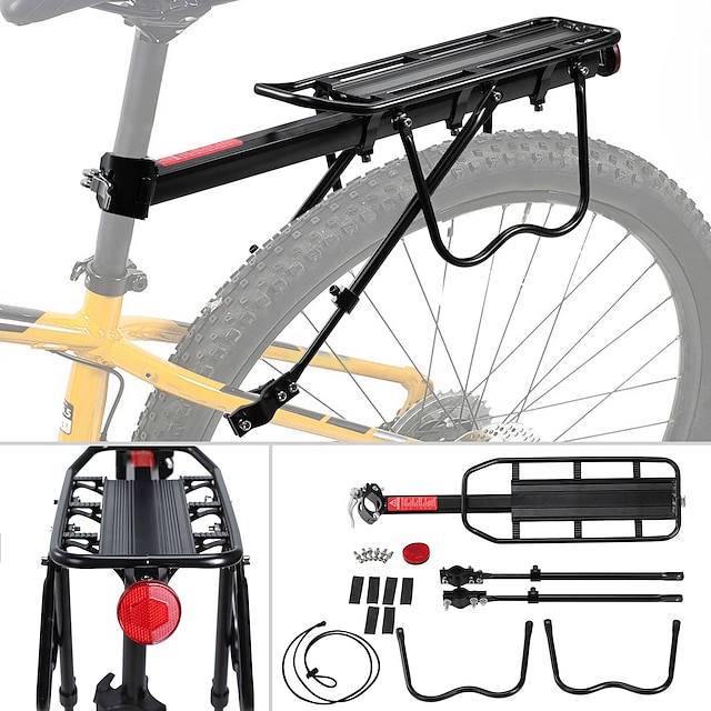 Adjustable Bike Cargo Rear Racks Retractable Bicycle Luggage Cargo Rack Mountain Bike Carrier Bracket 