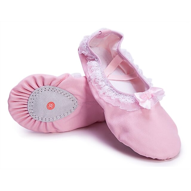  Girls' Dance Shoes Ballet Shoes Flat Lace Flat Heel Pink Gore / Indoor / Practice
