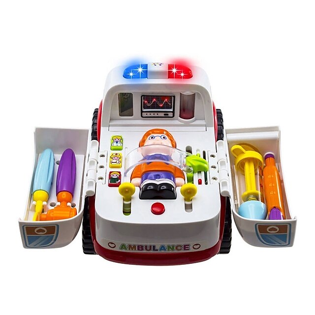  Samochodziki do zabawy Pojazdy Karetka Interakcja rodziców i dzieci Plastik ABS klasy A Plastik Mini Car Vehicles Toys for Party Favor lub Kids Birthday Gift 2-in-1 Ambulance Doctor Vehicle Set