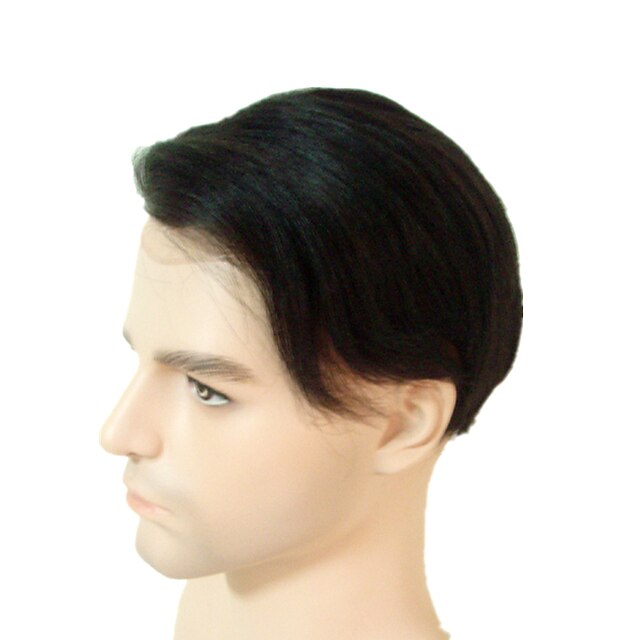  Men's Remy Human Hair Toupees 100% Hand Tied / Full Lace