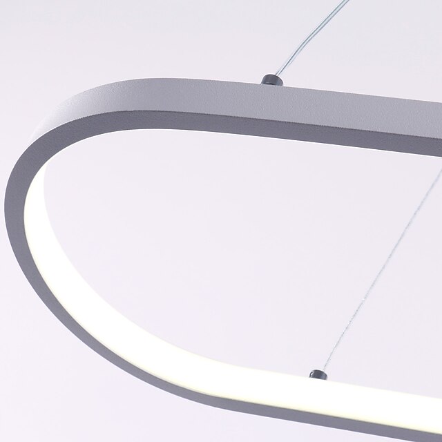 Lights & Lighting Pendant Lights | 70cm LED Pendant Light Circle Shape Nordic Simple Chic Modern Linear Metal Silica Gel Painted