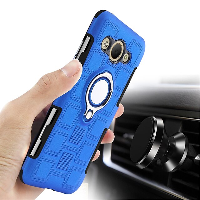 Case For Huawei Huawei Y3 (2017) Shockproof / Ring Holder Back Cover Colored PC 6611208 2022 – $9.99