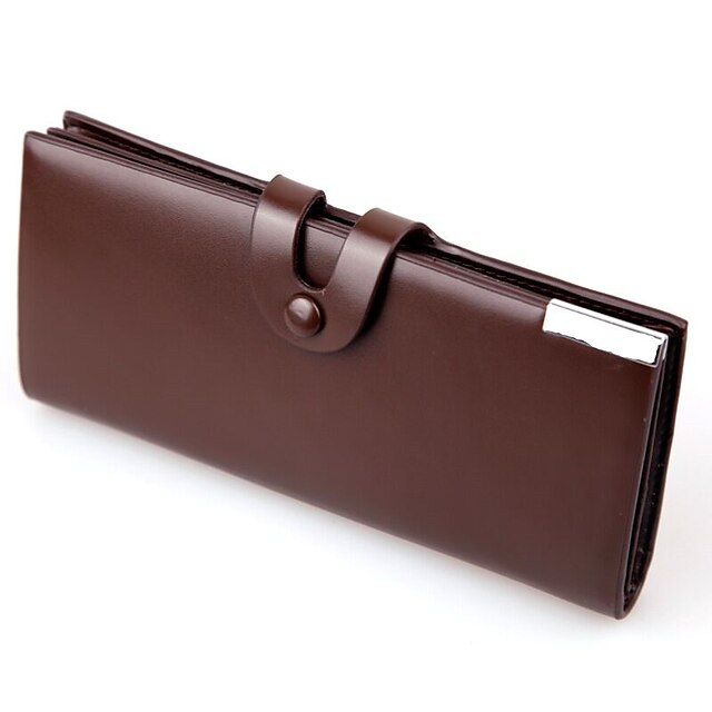  Men's Bags Cowhide Wallet Bi-fold Rivet Solid Colored Formal Outdoor Office & Career Black Coffee