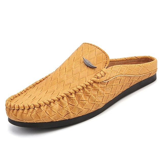  Homens Sapatos Confortáveis Couro / Couro Ecológico Primavera / Verão Mocassins e Slip-Ons Branco / Preto / Amarelo
