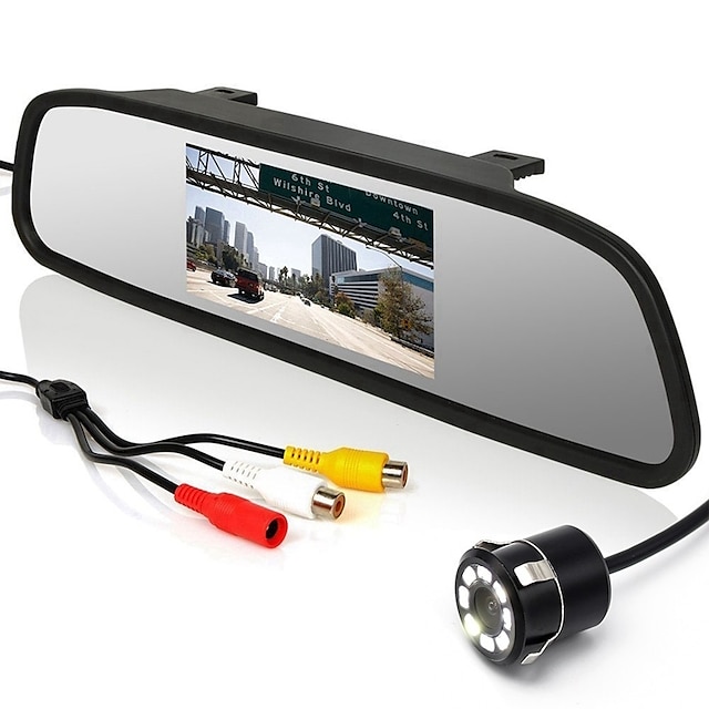  4.3 inch CCD Wired 170 Degree Car Rear View Kit Waterproof for Car