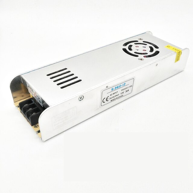  ZDM® 1pc 110/220   12 V Accesorio de luz de tira / Convertidor / con ventilador de refrigeración Aluminio Fuente de Poder Plateado para la luz de tira del LED 360 W